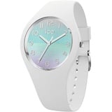 ICE-Watch - ICE horizon Turquoise numbers - Weiße Damenuhr mit Silikonarmband - 021356 (Small)