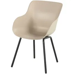 SCHÖNER WOHNEN-Kollektion Gartenstuhl Lieke Kunststoff Grau Taupe