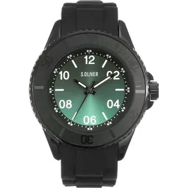 s.Oliver SO-4256-PQ Kinder-Armbanduhr, Kunststoff-Gehäuse - Schwarz