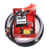 45/50/60L Dieselpumpen Kraftstoffpumpen Elektrische selbstansaugende Kraftstoffpumpen 12V/230V Selbstansaugende Kraftstoffpumpe für mobile Tankstellen mit PVC-Schlauch (12V 45L/min)