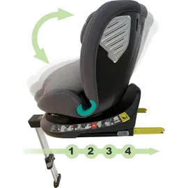 XOMAX G409 Kindersitz drehbar 360°, Standfuß, ISOFIX I mitwachsend I 0-36 kg, 0-12 Jahre, Gruppe 0+/1/2/3, 5-Punkt-Gurt, 3-Punkt-Gurt I Bezug waschbar I ECE R129