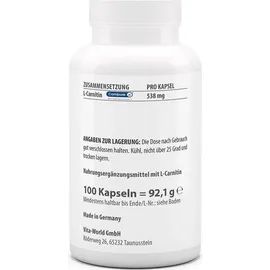 VITA-WORLD L-Carnitin 500 Kapseln 100 St.