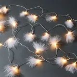 Butlers FEATHERS LED-Lichterkette Federn 20 Lichter mit USB-Batteriefach