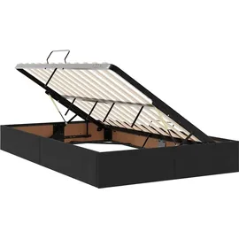vidaXL Bett mit Stauraum und LED Schwarz 120 x 190 cm Samt