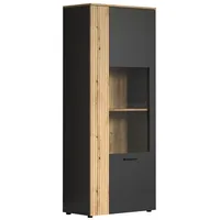 VCM ebuy24 Vitrinenschrank Esteban Grau 80 x 42 cm