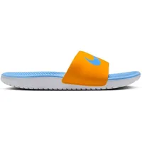 NIKE Kinder Freizeitschuhe KAWA SLIDE (GS/PS), ORANGE PEEL/UNIVERSITY BLUE-WHITE, 40