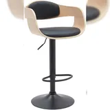 CLP Barhocker Kingston, Natura/schwarz Kunstleder