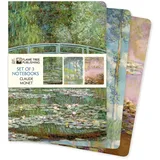 Flame Tree Gift Notizbuch Dreier Set DIN-A5-Format-Notizbücher Claude Monet