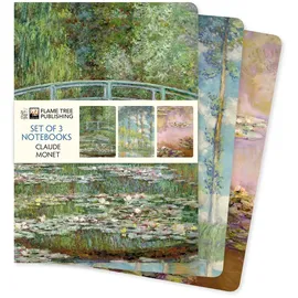 Flame Tree Gift Notizbuch Dreier Set DIN-A5-Format-Notizbücher Claude Monet