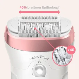 Braun Silk-épil 9 SkinSpa SensoSmart 9/890 weiß/rosegold