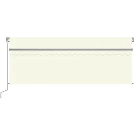 vidaXL LED Gelenkarmmarkise mit Volant 400 x 300 cm creme