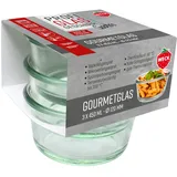 Weck 3er Set Gastropack 450 ml Gourmetgläser (perfekte Kreationen, Backofengeeignet, Spülmaschinengeeignet, Stabilität, Delikatessengläser, ohne Deckel) 76125