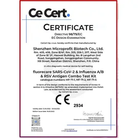 microprofit biotech Fluorecare SARS-CoV-2, & Influenza A/B + RSV Antigen Schnelltest 1 Stück