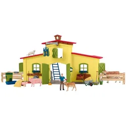 Schleich Farm World Großer Stall mit Tieren und Zubehör