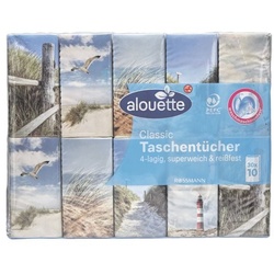 alouette 30x10 Stück Kleinpackungen Taschentücher (waschmaschinenfest) weiß