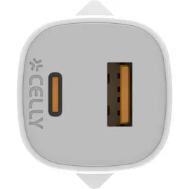 CELLY UPTC1USB1USBC25, Drinnen, USB, Weiß - Weiß