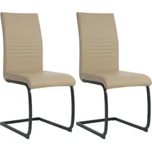 Möbilia Freischwinger Kunstleder taupe