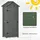Outsunny Gartenschrank Gartenhaus Gerätehaus Geräteschuppen mit Fachböden Asphaltdach Holz Grau+Grün 77 x 54,2 x 179 cm