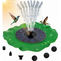 MOPUEA Gartenbrunnen Schwimmender Solar Springbrunnen Für Vogeltränke Im Lotus Design, (1 tlg), Geeignet für Vogeltränken, Gärten, Teiche, Schwimmbäder, Aquarien