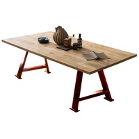 SIT Möbel Tisch aus Pinienholz | 200 x 100 cm | Platte 35 mm natur | A-Gestell Metall antikbraun | B 200 x T 100 x H 76,5 cm | 15932-00 | Serie TA...