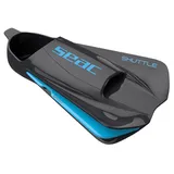 Seac Shuttle Schwimmflossen aus 100% Silikon für Cardio und Krafttraining, Unisex-Erwachsene, Schwarz/Hellblau, Sport, 37/38