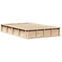VidaXL Bettrahmen Braun 120 x 200 cm Massives Kiefernholz