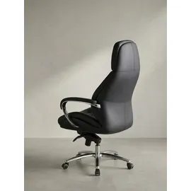 KADIMA DESIGN Chefsessel Echtleder Schwarz