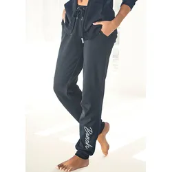 Bench.  Relaxhose, mit glänzender Logostickerei, Loungeanzug, Gr. 40/42 - N-Gr, schwarz, , 29387249-40 N-Gr