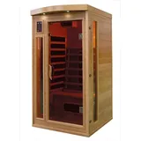 DEKO VERTRIEB BAYERN Infrarotkabine XXL Luxus LED Infrarotsauna Infrarotkabine-Wärmekabine 90x90x190 cm Sa