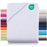 Carpe Sonno Spannbettlaken Jersey 90 x 200 - 200 x 200 cm weiß