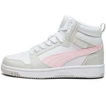 Puma Rebound V6 Mid-Top Sneaker Kinder 04 white/frosty pink/sedate gray 38.5