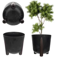 Kadax Blumentopf mit Einsatz, 18 cm, Schwarz