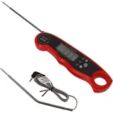 Digitales Fleischthermometer mit 2 Sonden, Alarmfunktion und Hintergrundbeleuchtung zum Garen von flüssigem Fleisch im Backofen, auf dem Grill und