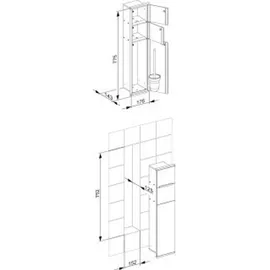 Keuco Modul WC 1 Plan Integral PRH, 176x775x143mm, TA L, vc / we. lack.