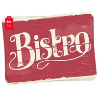 Coveryourdesk CoverYourDesk, Tischset, Tischset Bistro Schriftzug Retro