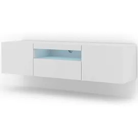 BIM Furniture Aura Lowboard 150 cm Weiß Eiche Matt