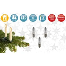 Hellum Ersatz-Riffelkerzen 12V 3W E10 3er Pack