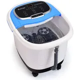 Goplus Fußbadewanne mit Massage & Heizung, Fußbad Massagegerät abnehmbaren Massageperlen, 35-46 °C, Elektrisches Fußbad mit Zeitschaltfunktion