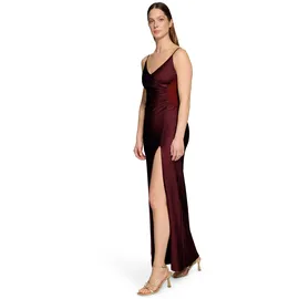 Vera Mont Abendkleid mit Seitenschlitzen Dunkelrot 42