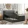 MKS Meble Boxspringbett mit LED Kopfteil und Topper - GOLD-5-KING - 180x200cm - Dunkelgrau - Mittelfest (H3) - Dunkelgrau