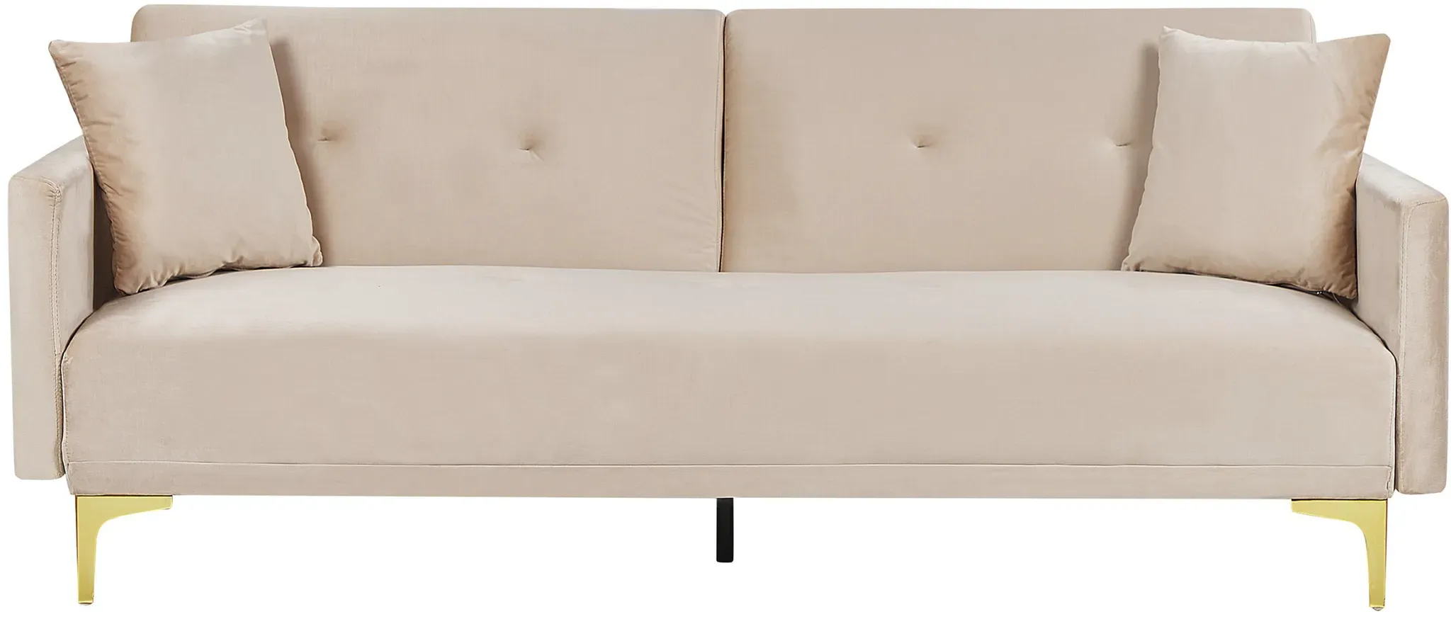 Schlafsofa LUCAN Beige Samtstoff