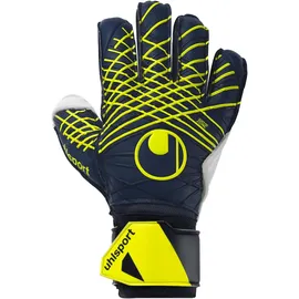 Uhlsport Prediction Soft Flex Frame Torwarthandschuhe mit Fingerschutz marine/weiß/fluo gelb 9