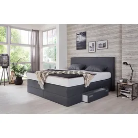 Westfalia Schlafkomfort Boxspringbett 180 x 200 cm H3 Grau