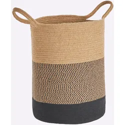 Badaccessoire-Set HEINE HOME, schwarz (natur, schwarz), Polyester, Kunststoff, Badaccessoires-Sets