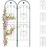 Relaxdays Rankgitter 2er Set 180 x 50 cm Dunkelgrün