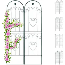 Relaxdays Rankgitter 2er Set 180 x 50 cm Dunkelgrün