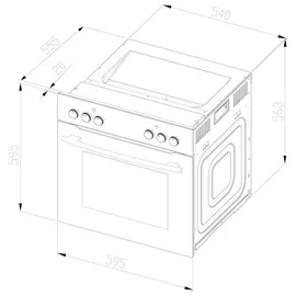 Wolkenstein WMOC 80 Einbauherdset mit Glaskeramikkochfeld
