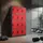 Jan Nowak Garderobenschrank Metall 90x185x40 cm rot 12 Fächer abschließbar