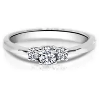Adam & Eve Verlobungsring 585er Gold / Weißgold mit Brillanten - 0.18 ct, 0.25 ct oder 0.39 ct (Diamantring AE27 mit Ringbox), inklusive Echtheitszertifikat - Gravur möglich silberfarben 48