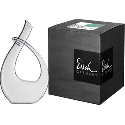 Dekanter EISCH GERMANY, transparent, B:19cm H:34cm, Kristallglas, Karaffen, No Drop Effekt, mundgeblasen, verschlungene Form, 750 ml